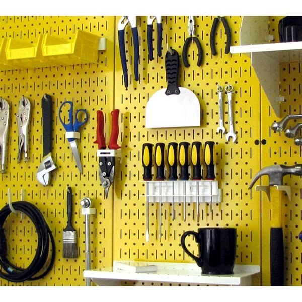 Industrial Pegboard, Yellow Metal Peg Boards, PK2