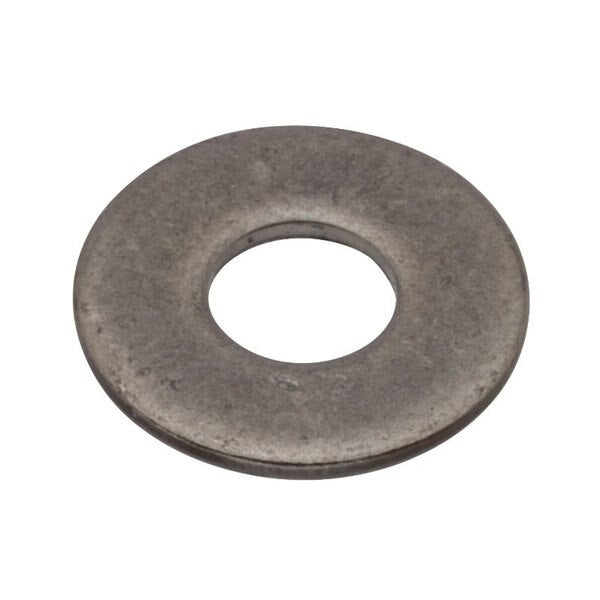 Flat Washer, Fits Bolt Size #4 , Stainless Steel Plain Finish, 100 PK