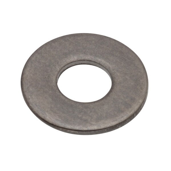 Flat Washer, Fits Bolt Size #6 , Stainless Steel Plain Finish, 100 PK
