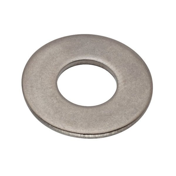 Flat Washer, Fits Bolt Size 1/4 in , Stainless Steel Plain Finish, 100 PK