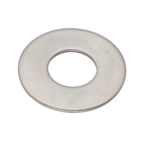 Flat Washer, Fits Bolt Size 3/8 in , Stainless Steel Plain Finish, 100 PK