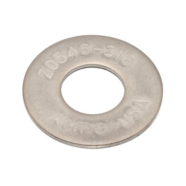 Flat Washer, Fits Bolt Size 7/16 in , Stainless Steel Plain Finish, 100 PK