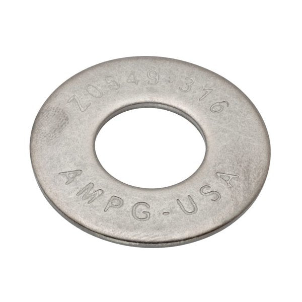 Flat Washer, Fits Bolt Size 5/8 in , Stainless Steel Plain Finish, 10 PK