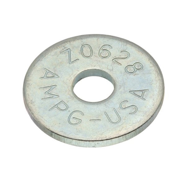 Fender Washer, Fits Bolt Size #10 , Steel Zinc Plated Finish, 100 PK