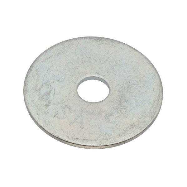 Fender Washer, Fits Bolt Size 5/16 in , Steel Zinc Plated Finish, 100 PK
