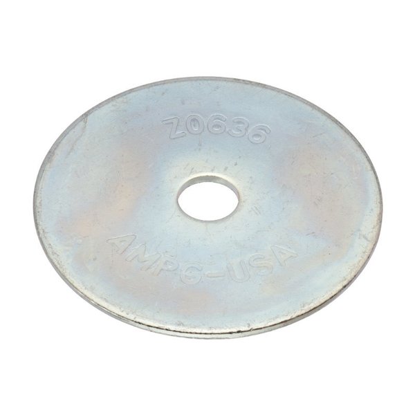 Fender Washer, Fits Bolt Size 5/16 in , Steel Zinc Plated Finish, 50 PK