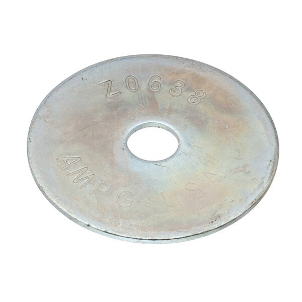 Fender Washer, Fits Bolt Size 3/8 in , Steel Zinc Plated Finish, 100 PK