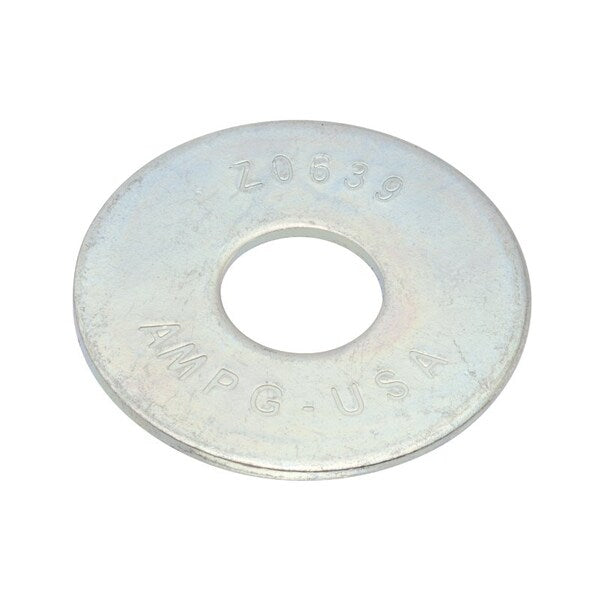Fender Washer, Fits Bolt Size 1/2 in , Steel Zinc Plated Finish, 50 PK