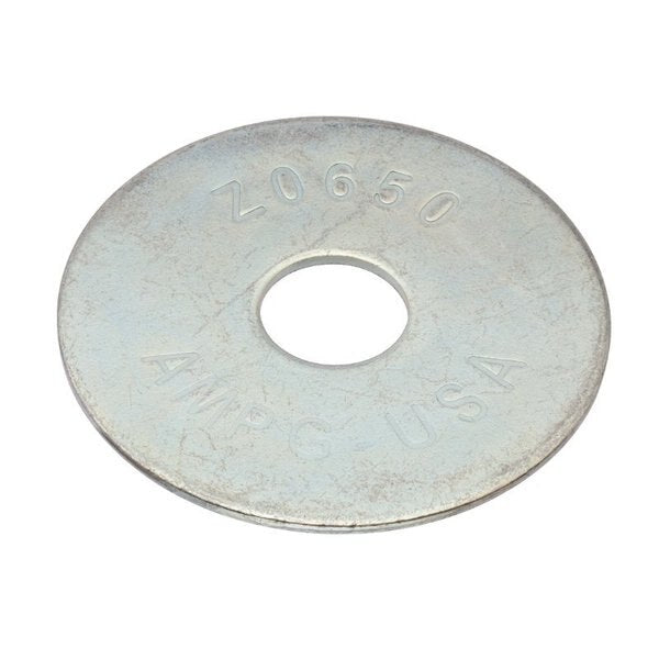 Fender Washer, Fits Bolt Size 1/2 in , Steel Zinc Plated Finish, 50 PK