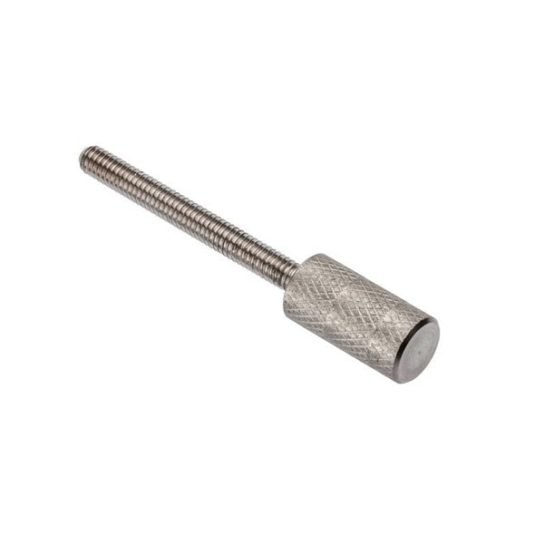 Thumb Screw, #8-40 Thread Size, Knurl Narrow Head, Plain Stainless Steel, 1 in Lg