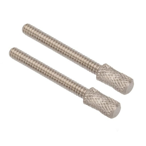 Thumb Screw, #6-32 Thread Size, Round, Plain 18-8 Stainless Steel, 3/8 in Head Ht, 1 in Lg