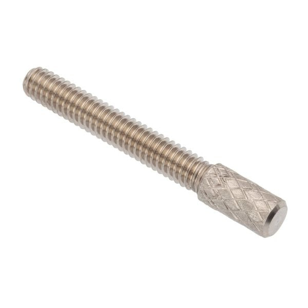 Thumb Screw, #8-32 Thread Size, Round, Plain 18-8 Stainless Steel, 3/8 in Head Ht, 1 in Lg
