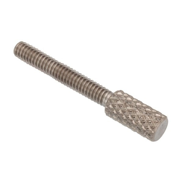 Thumb Screw, #8-40 Thread Size, Round, Plain 18-8 Stainless Steel, 3/16 in Head Ht, 5/8 in Lg