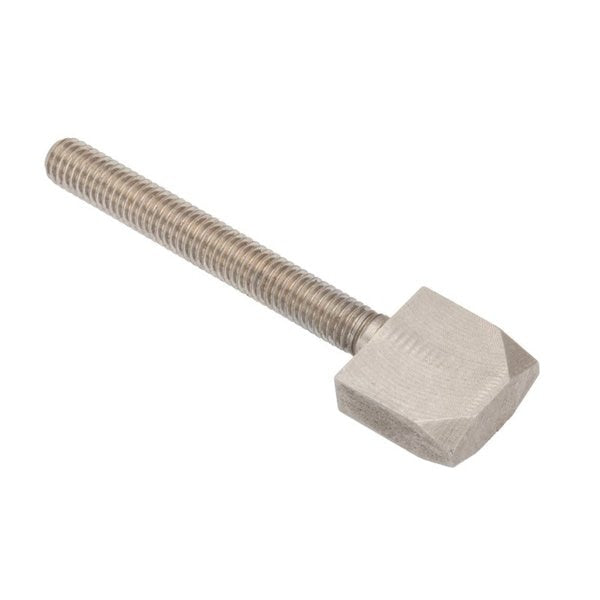 Thumb Screw, #10-32 Thread Size, Wing/Spade, Plain 18-8 Stainless Steel, 1/2 in Head Ht