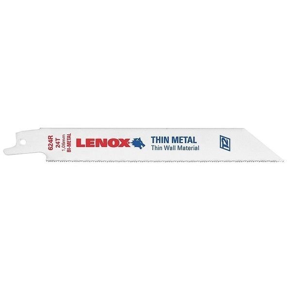 6 in L x 24 TPI Bi-Metal Recip Saw Blade, TPI 24, 25 UNT, PK4