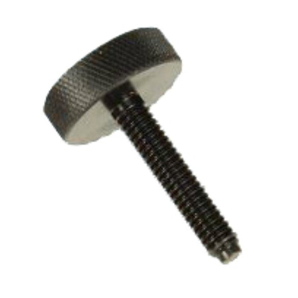 Thumb Screw, #10-32 Thread Size, Round, Black Oxide Steel, 2 in Lg