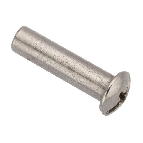 Combo Barrel, #6-32, 3/4 in Brl Lg, 3/16 in Brl Dia, 316 Stainless Steel Unfinished
