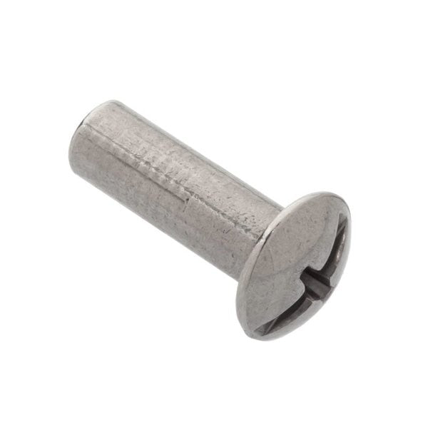 Barrel Bolt, #8-32, 5/8 in Brl Lg, 13/64 in Brl Dia, 316 stainless steel Plain, 5 PK