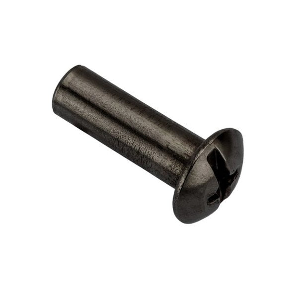 Combo Barrel/Screw, #8-32, 3/8 in Brl Lg, 13/64 in Brl Dia, 18-8 Stainless Steel Black Oxide