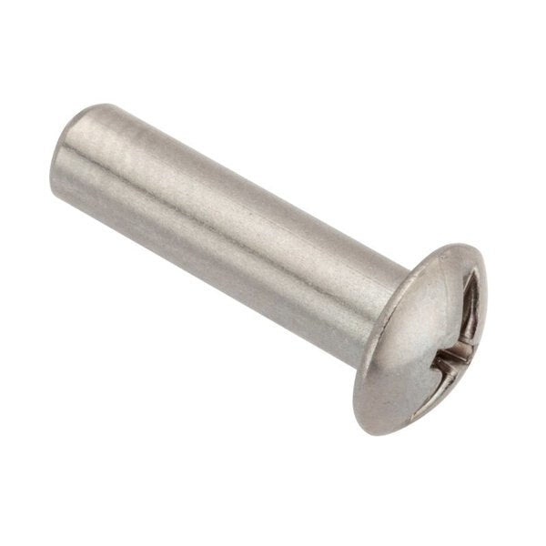 Barrel Bolt, #8-32, 3/4 in Brl Lg, 13/64 in Brl Dia, 316 stainless steel Plain, 5 PK