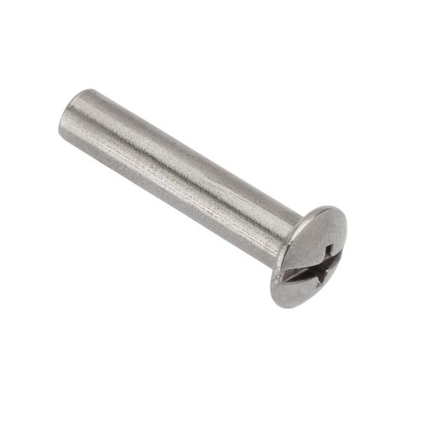 Barrel Bolt, #8-32, 1 in Brl Lg, 13/64 in Brl Dia, 316 stainless steel Plain, 5 PK