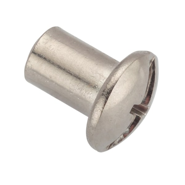 Barrel Bolt, #10-24, 3/8 in Brl Lg, 1/4 in Brl Dia, 316 stainless steel Plain, 5 PK