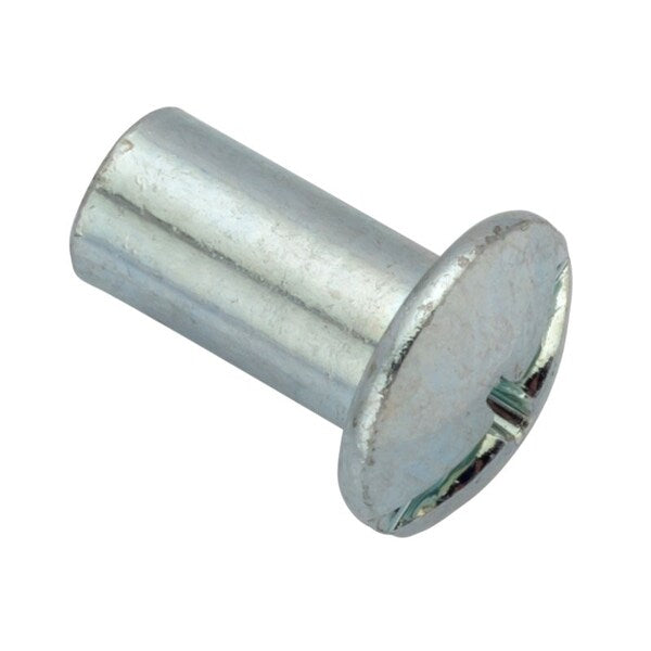 Barrel Bolt, #10-24, 1/2 in Brl Lg, 1/4 in Brl Dia, Steel zinc, 50 PK