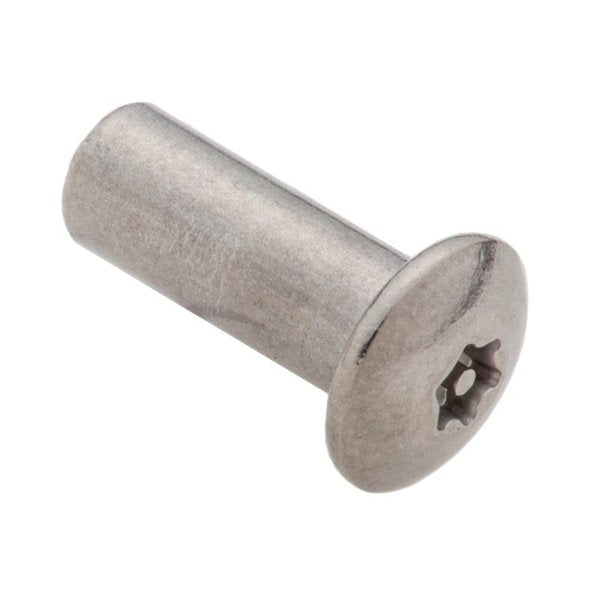 Barrel Bolt, #10-24, 5/8 in Brl Lg, 1/4 in Brl Dia, 18-8 Stainless Steel Plain