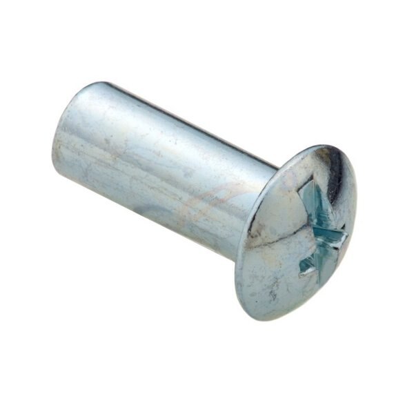Barrel Bolt, #10-24, 5/8 in Brl Lg, 1/4 in Brl Dia, Steel zinc, 50 PK