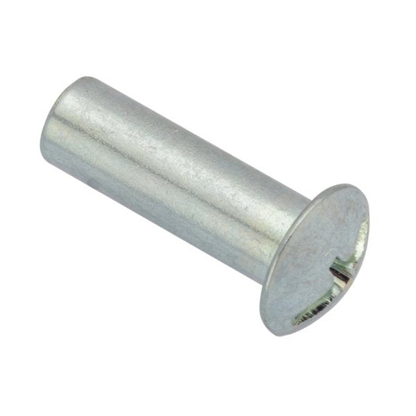 Barrel Bolt, #10-24, 3/4 in Brl Lg, 1/4 in Brl Dia, Steel zinc, 50 PK