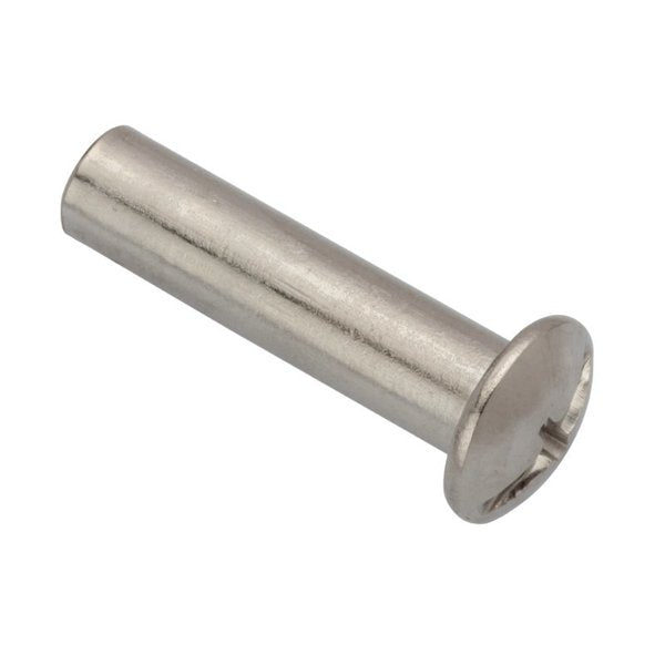Barrel Bolt, #10-24, 1 in Brl Lg, 1/4 in Brl Dia, 316 stainless steel Plain, 5 PK