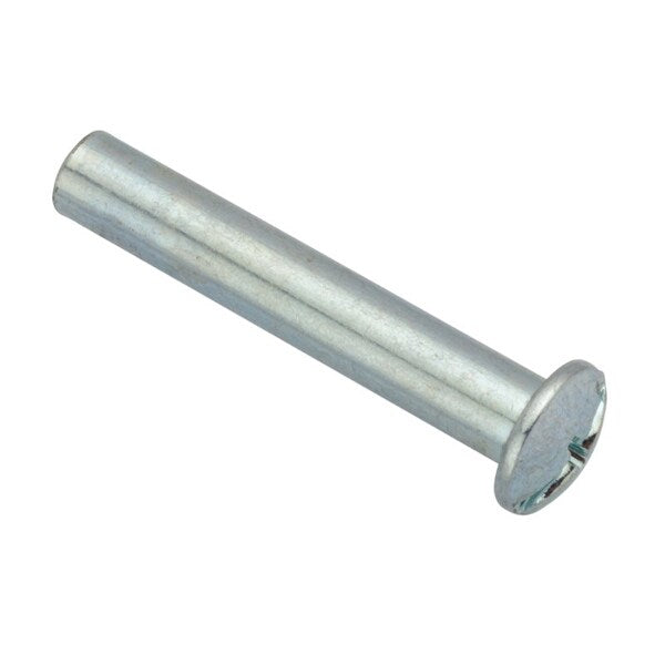 Barrel Bolt, #10-24, 1 1/2 in Brl Lg, 1/4 in Brl Dia, Steel zinc, 50 PK