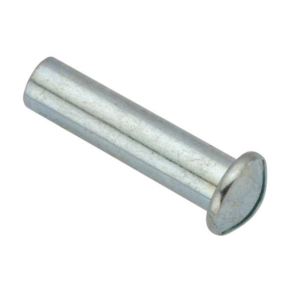 Barrel Nut, #8-32, 1 in Brl Lg, 1/4 in Brl Dia, Steel Zinc Plated