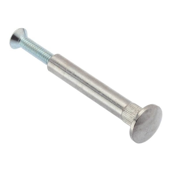 Arch Barrel, #8-32, 1 9/16 in Brl Lg, 1/4 in Brl Dia, Brass Chrome