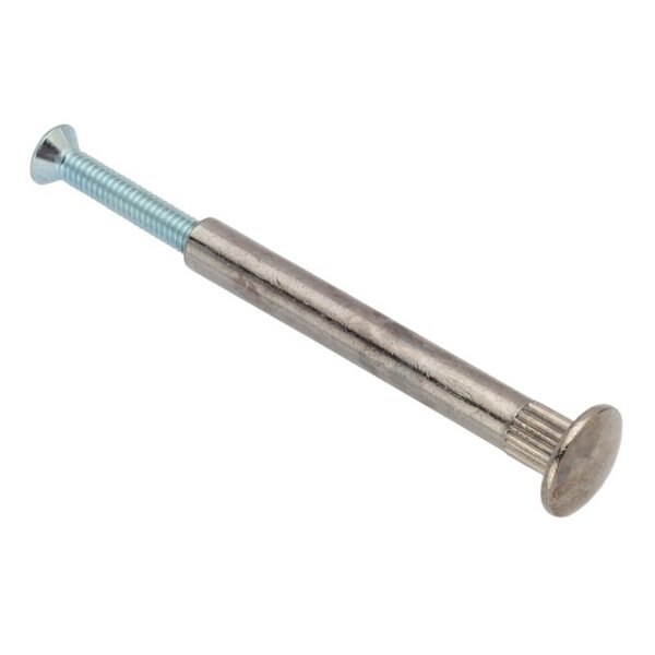 Arch Barrel, #8-32, 2 in Brl Lg, 1/4 in Brl Dia, Brass Chrome