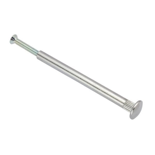 Arch Barrel, #8-32, 3 in Brl Lg, 1/4 in Brl Dia, Brass Chrome