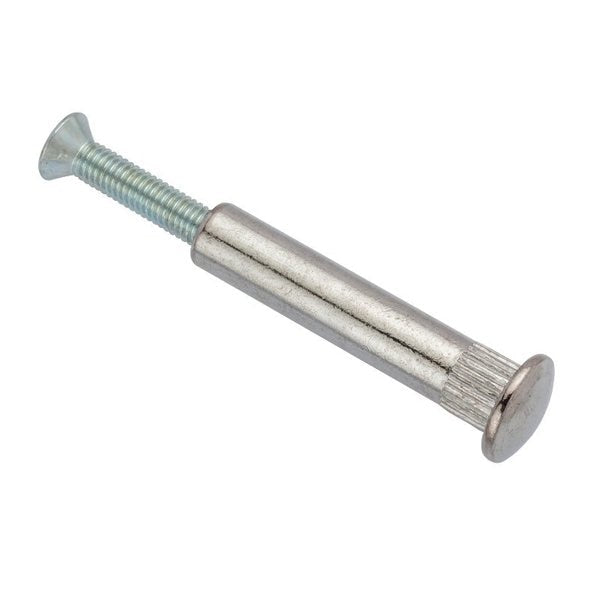 Arch Barrel, #10-32, 1 9/16 in Brl Lg, 5/16 in Brl Dia, Brass Chrome