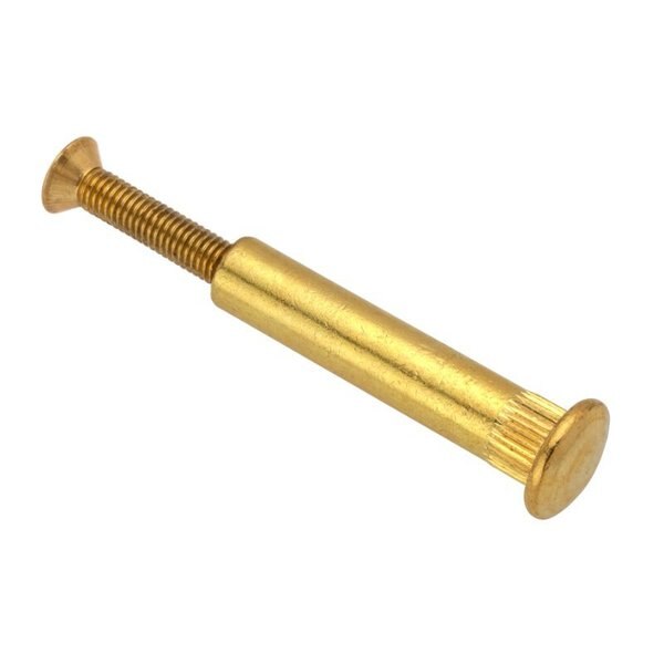 Arch Barrel, #10-32, 1 9/16 in Brl Lg, 5/16 in Brl Dia, Brass Plain