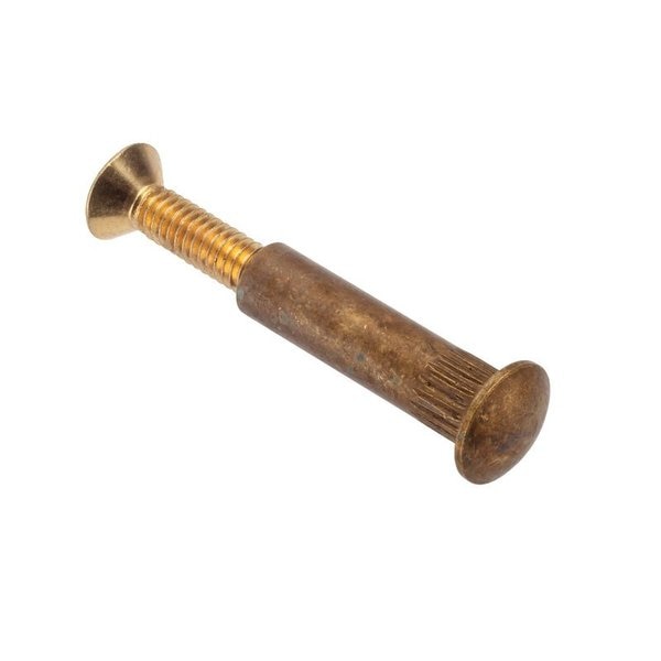 Arch Barrel, #12-24, 1 3/16 in Brl Lg, 5/16 in Brl Dia, Brass Plain