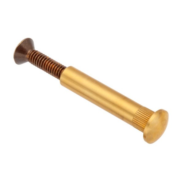 Arch Barrel, #12-24, 1 9/16 in Brl Lg, 5/16 in Brl Dia, Brass Plain