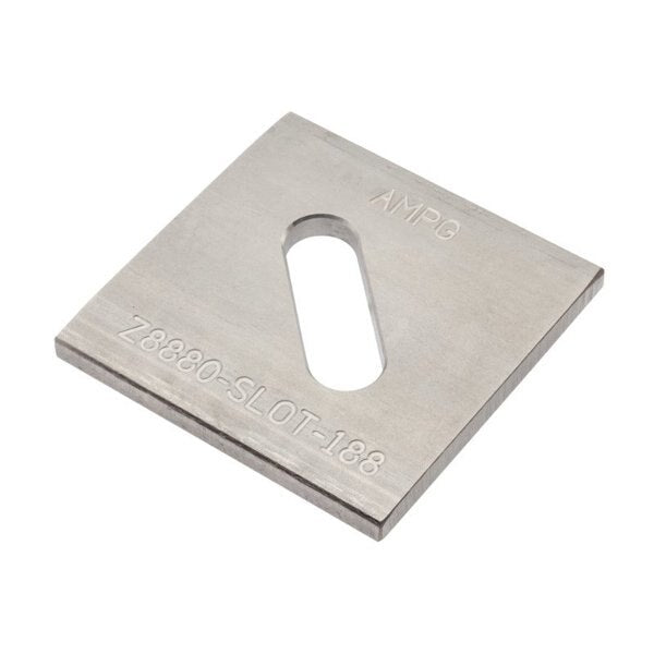 Square Washer, Fits Bolt Size 1/2 in 18-8 Stainless Steel, Plain Finish