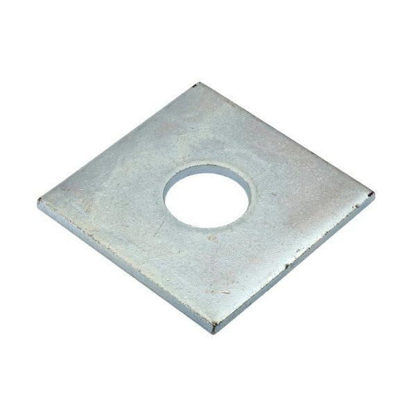 Square Washer, Fits Bolt Size 5/8 in Low Carbon Steel, Zinc Plated Finish