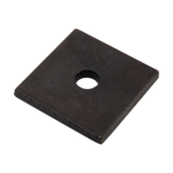 Square Washer, Fits Bolt Size 3/8 in Steel, Black Oxide Finish