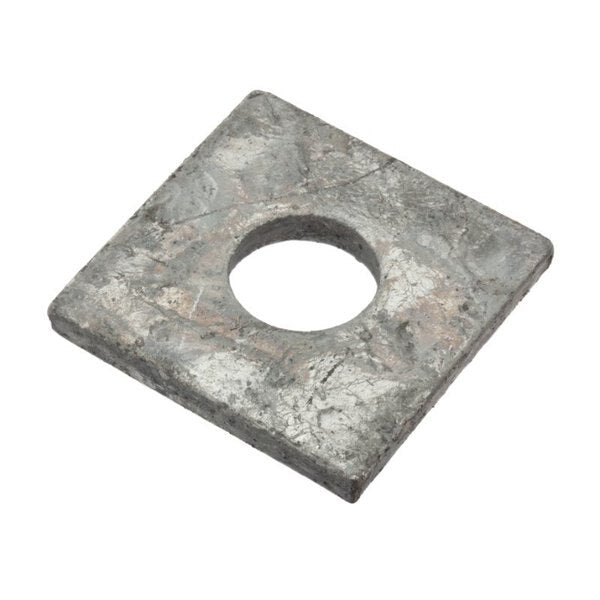 Square Washer, Fits Bolt Size 3/4 in Low Carbon Steel, Galvanized Finish