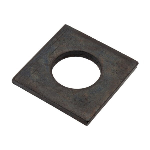 Square Washer, Fits Bolt Size 1 in Steel, Black Oxide Finish