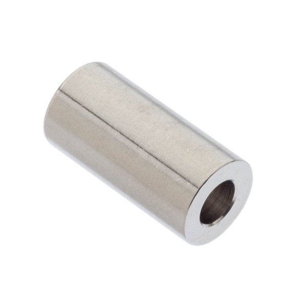 Round Spacer, 1/4 Screw Size, Passivated 316 Stainless Steel, 1 Overall Lg, 0.252 in Inside Dia