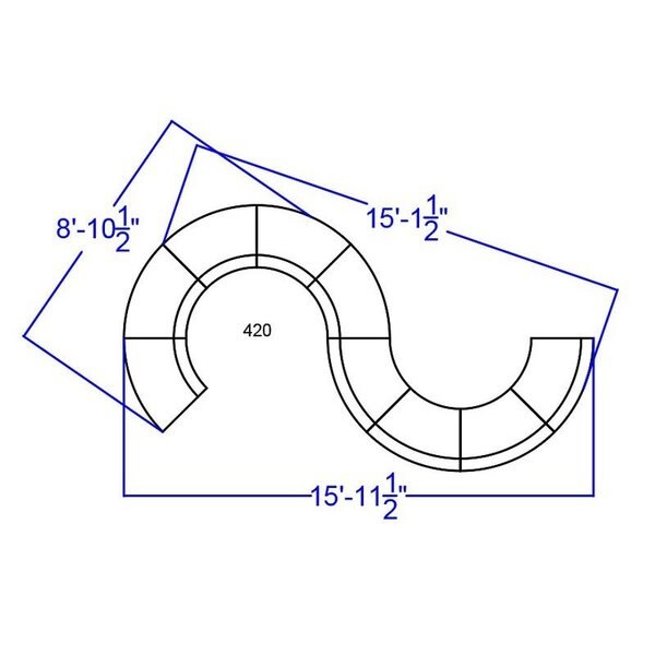 9 pcs. Living Room Set, 25-1/4
