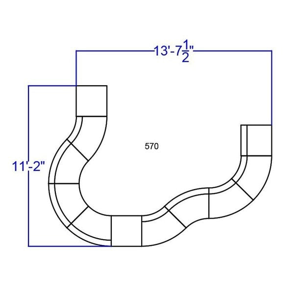 11 pcs. Living Room Set, 25-1/4