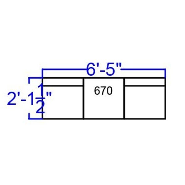 3 pcs. Living Room Set, 25-1/4