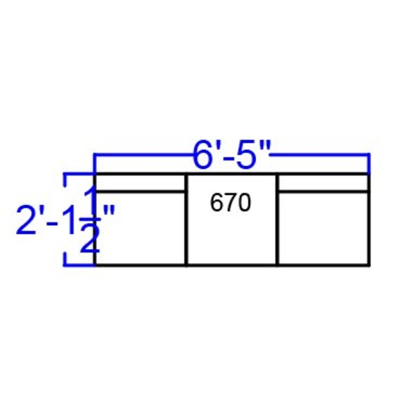 3 pcs. Living Room Set, 25-1/4